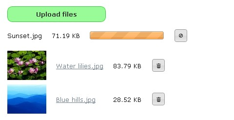 Exemple jQuery File upload plugin